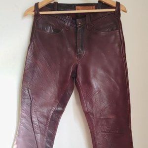 Unisex Vintage Leather bellbottoms